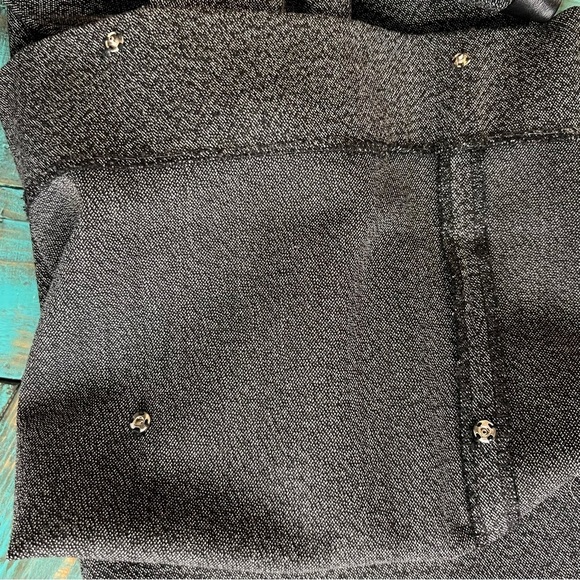 Express Grey Black Flare Leg Trouser Pants Size 8 - Picture 11 of 16